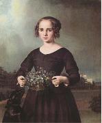 Ferdinand von Rayski Portrait of a Young Girl (mk09) Germany oil painting artist